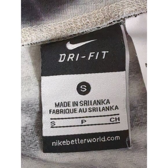 Nike Capri Leggings Womens S Tie Dye Gray White Dri Fit Athletic Athleisure - Picture 3 of 7